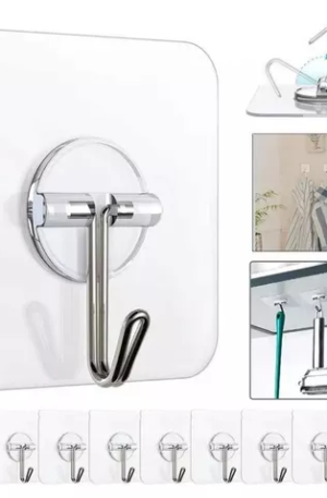 Kit 10 Ganchos Adesivos Plastico Auto-fixação Cozinha