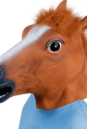 Máscara De Cavalo Látex Cosplay Festa Fantasia