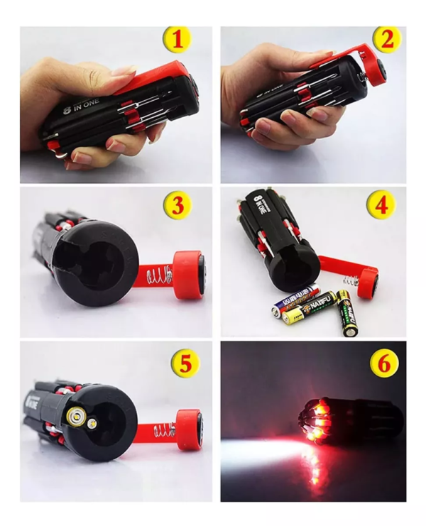 Jogo De Ferramenta Lanterna Led - Imagem 4