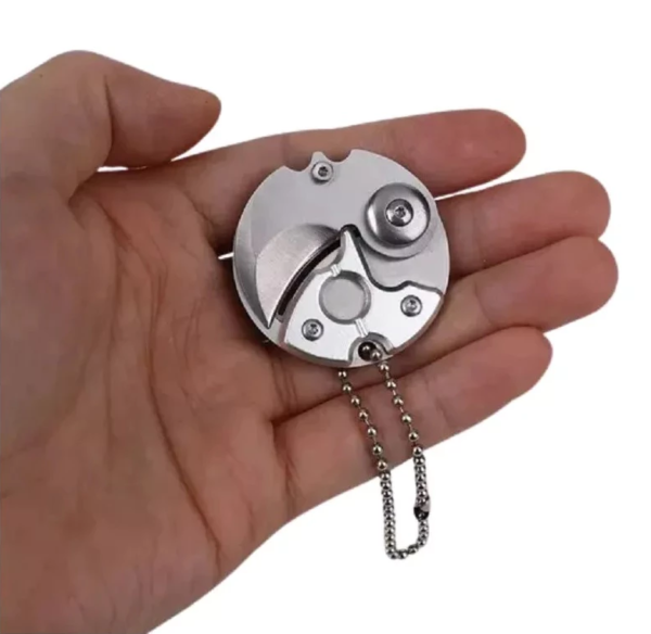 Mini Canivete Sobrevivência De Bolso Titanium - Imagem 2