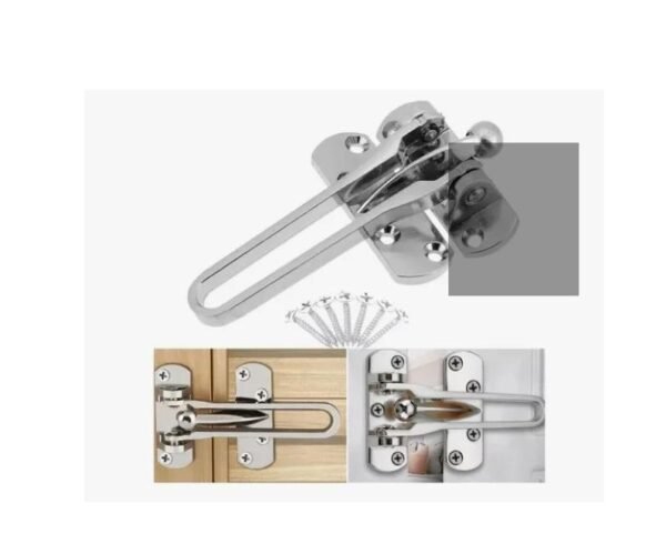 Fecho Seguranca Porta Pega Ladrao Premium Cromado Metal Luxo - Imagem 3