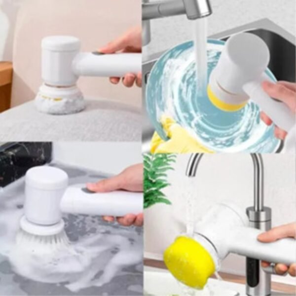 Escova De Limpeza Elétrica 5 Em 1 Multifuncional - Imagem 8