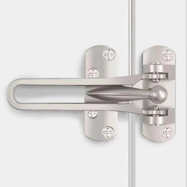 Fecho Seguranca Porta Pega Ladrao Premium Cromado Metal Luxo