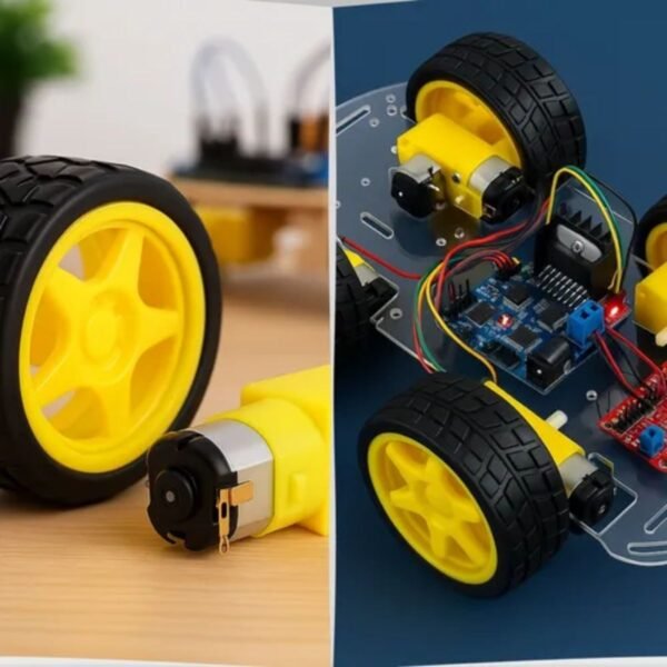04 Roda Pneu Motor Dc 3 A 6v Robótica Arduino Carro - Imagem 2