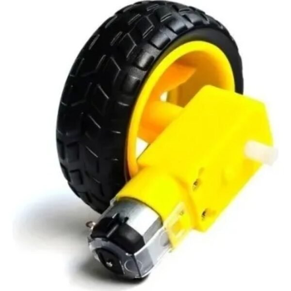 04 Roda Pneu Motor Dc 3 A 6v Robótica Arduino Carro - Imagem 4