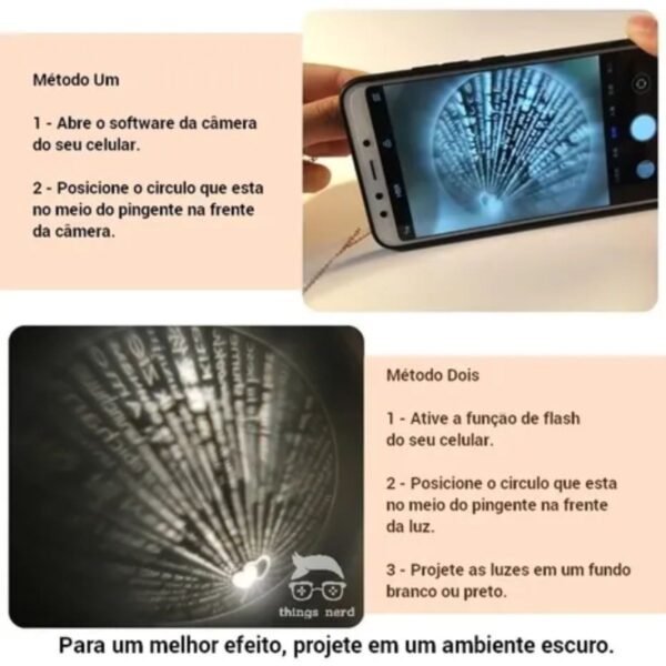Colar Duplo Magnético Projetor 100 Idiomas Sol E Lua Coração - Imagem 6