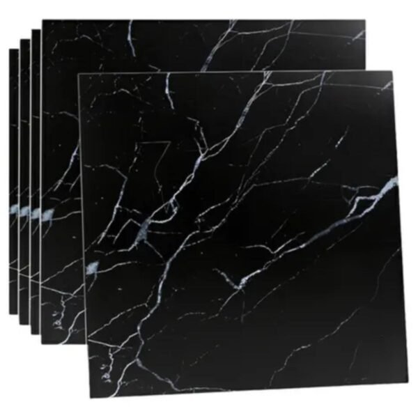 Kit 10 Placas 60x60 Adesivas Mármore Preto