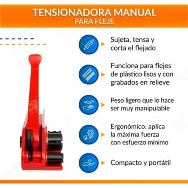 Esticador Tensionador Catraca Arquear Fita Pet 13, 16 E 19mm - Imagem 3