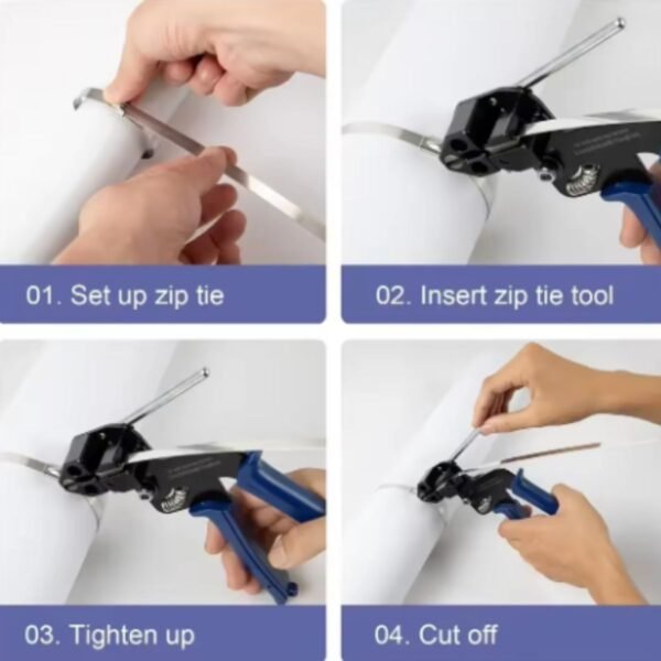 Alicate De Aperto E Corte Para Abraçadeira Aço Inox Zip Tie - Imagem 2