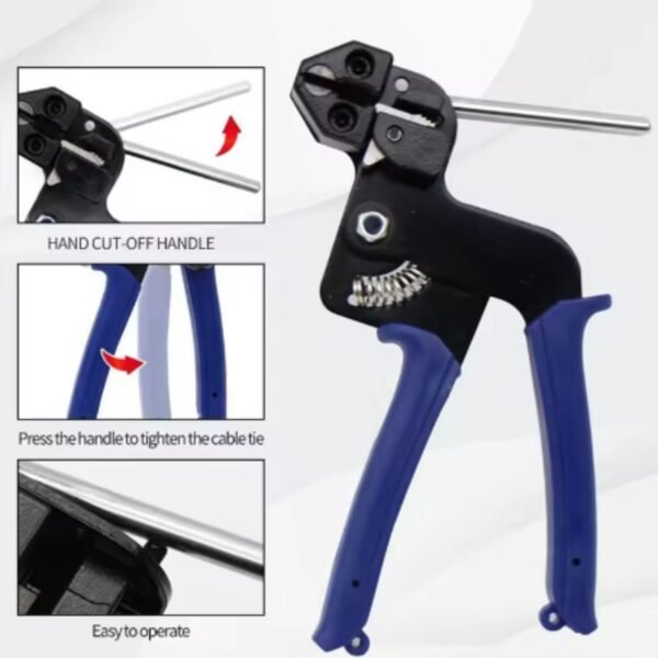 Alicate De Aperto E Corte Para Abraçadeira Aço Inox Zip Tie - Imagem 4