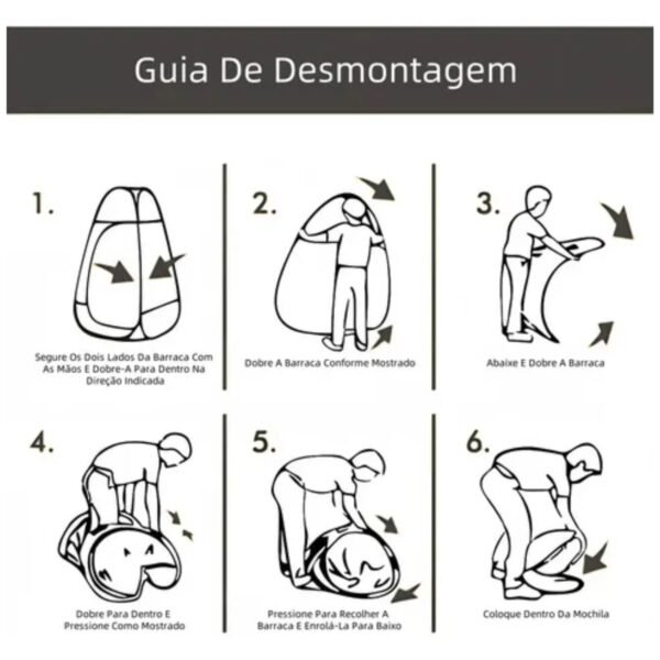 Barraca Trocador Portátil para Camping – Banheiro, Vestiário ou Chuveiro - Imagem 5