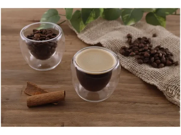 Kit com 4 Copos de Vidro Duplo 80ml – Para Bebidas Quentes e Frias - Imagem 5