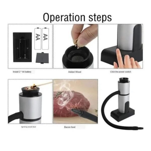 Infusor portátil de pistola de fumaça para alimentos e bebidas - Imagem 4
