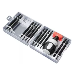 kit de ferramentas compacto e versátil, ideal para quem precisa de um conjunto prático para pequenos reparos e manutenções