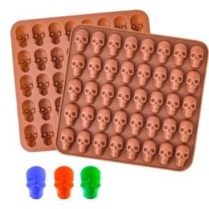 Forma Em Silicone Caveira Skull 40 Cavidades Doce Drink Gelo Marr