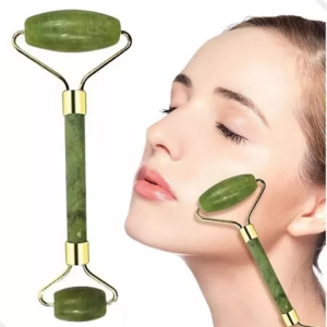 Massageador Facial Pedra De Jade Rolo Anti Rugas Stress