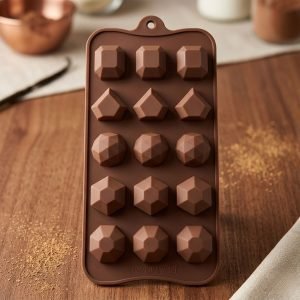 Molde De Silicone Formato Lapidado Chocolate Velas Bi