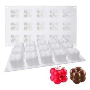 Molde De Silicone Mini Bubble 15 Cavidades Velas A
