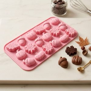 Molde Silicone 18 Cavidades Chocolate Outono Abóboras F