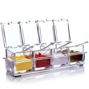 Porta Condimento Organizador Tempero Acrílico Co
