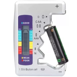 é um dispositivo usado para medir a carga ou voltagem de baterias