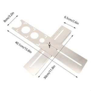 Régua Medidora Articulável Com Localizador De Furo