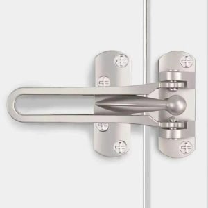 Fecho Seguranca Porta Pega Ladrao Premium Cromado Metal Luxo